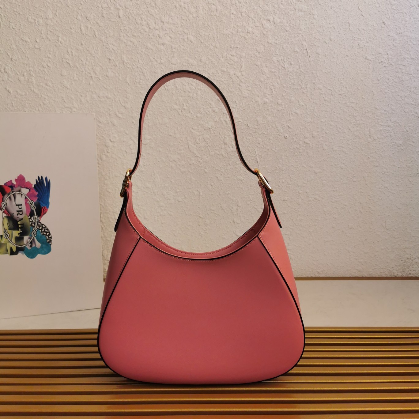 Pra*a shoulder bag in pink leather