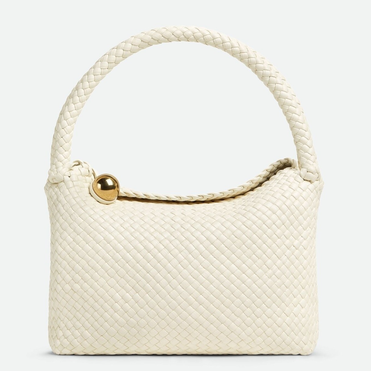 bo*te*ga Ve*ne*ta tosca bag in white intrecciato calfskin