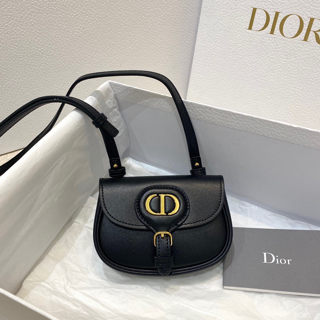 Replica Dior Bobby Micro Bag In Black Box Calfskin