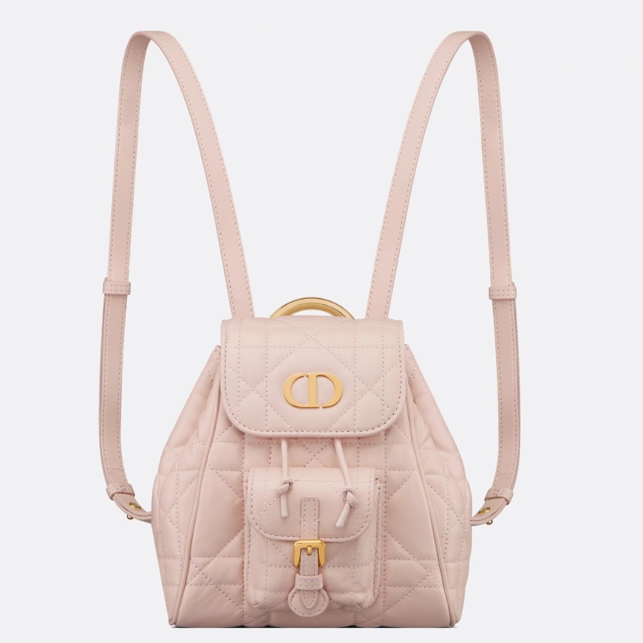 D*or caro small backpack in pink macrocannage lambskin