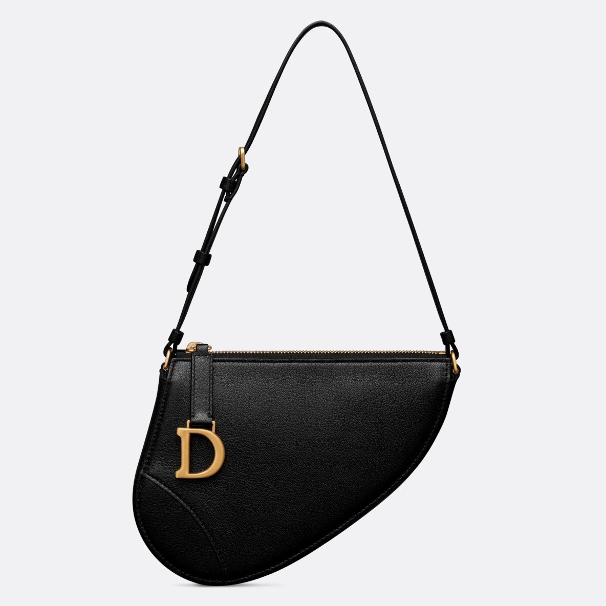 D*or saddle rodeo pouch in black goatskin