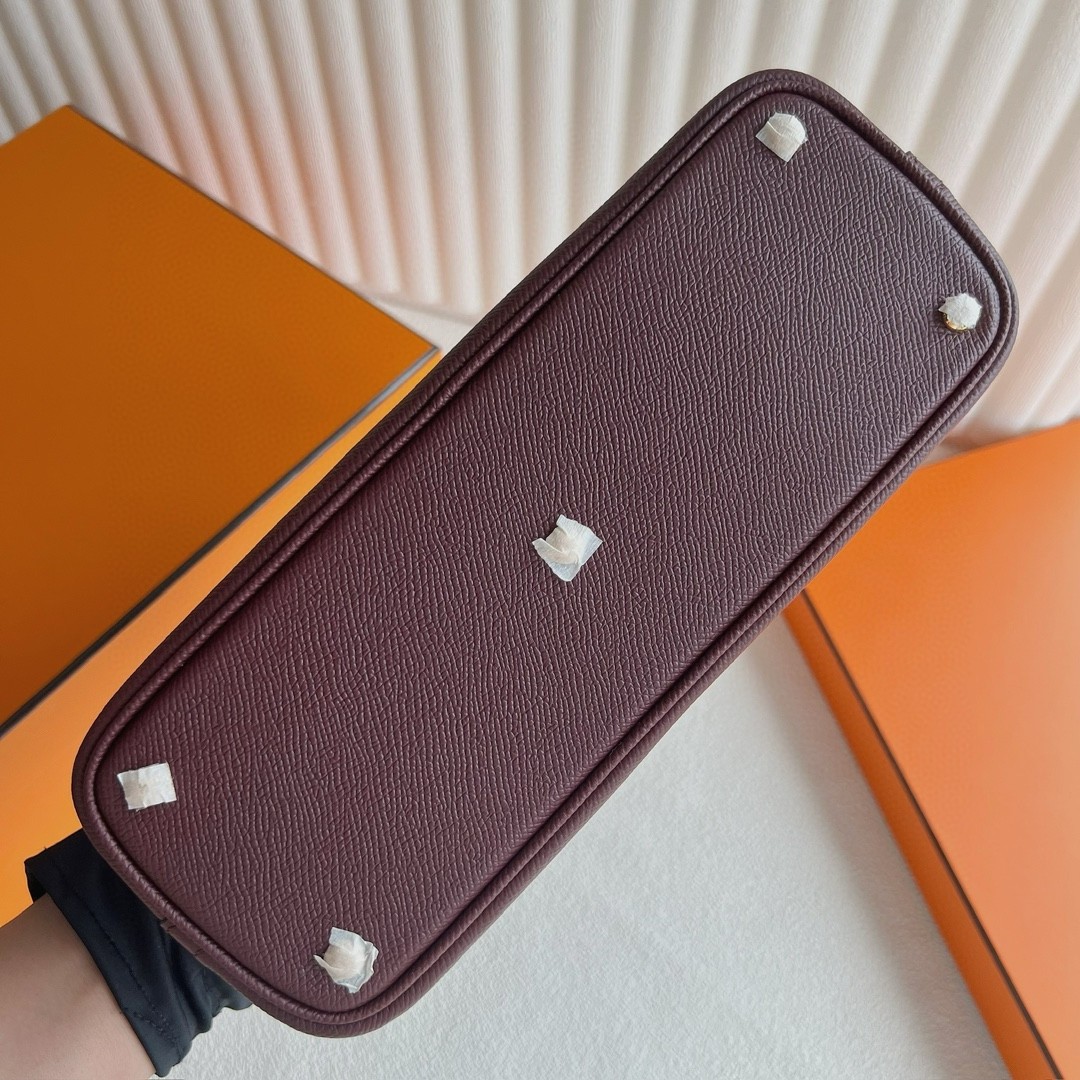 H**mes bolide 1923 25 handmade bag in bordeaux epsom calfskin