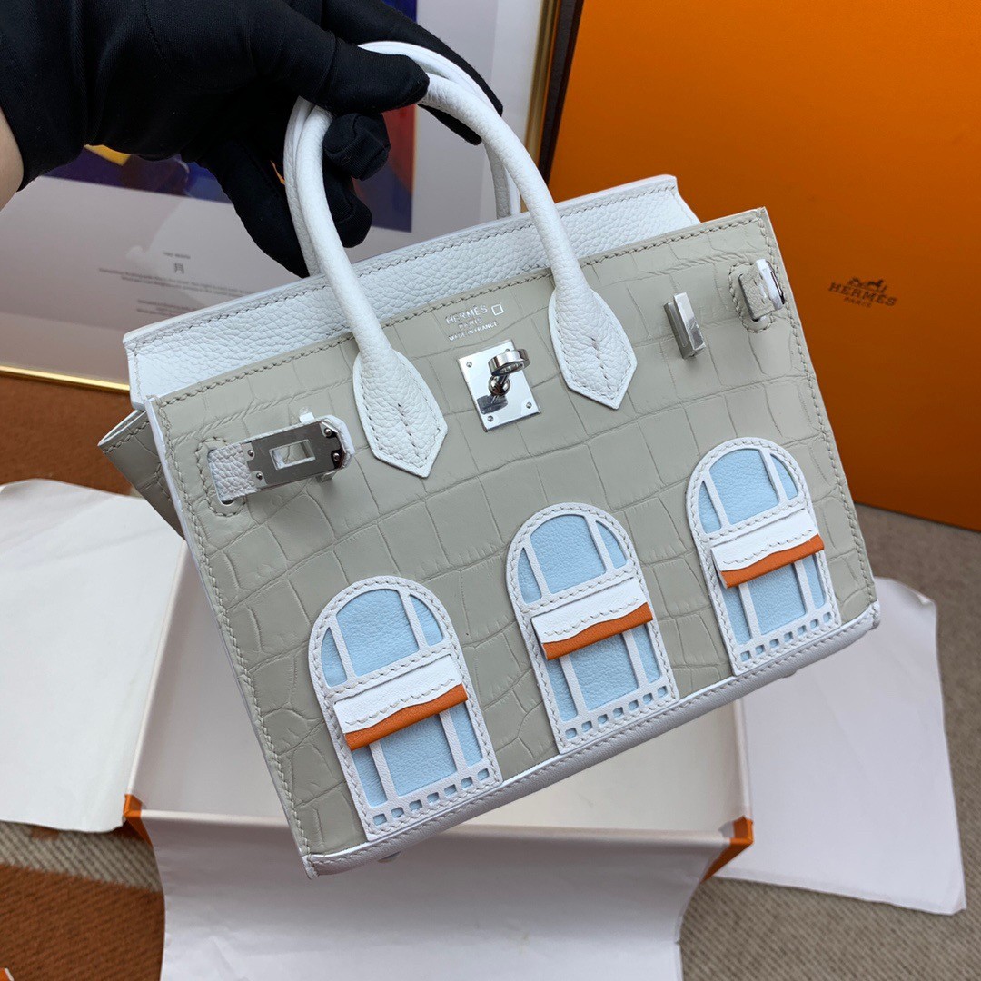 Replica Hermes Snow Sac Faubourg Birkin 20 Sellier Limited Edition Bag