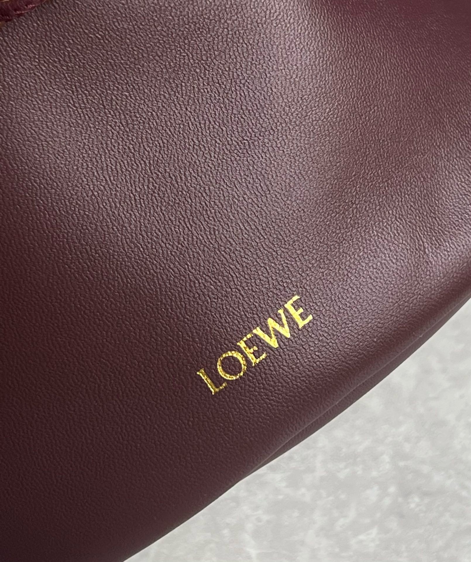 Loewe Flamenco Purse Bucket Bag in Burgundy Nappa Lambskin