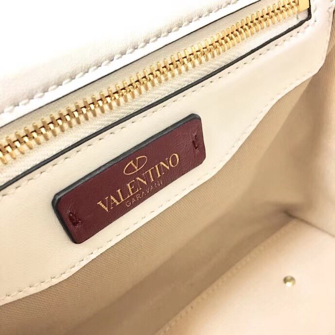 Valentino Garavani White VLTN Quilted Candystud Bag