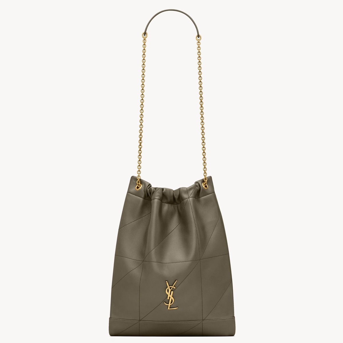 Saint Laurent Jamie 4.3 Pochon Bag in Khaki Green Lambskin