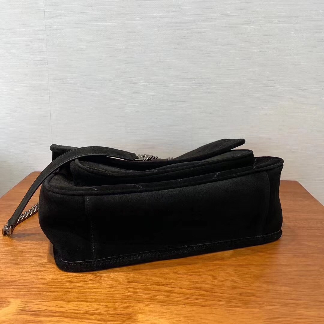 Saint Laurent Medium Niki Bag In Black Suede