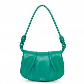 Loewe Paseo Satchel Bag in Green Nappa Leather