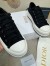 Dior Walk'n'Dior Platform Sneakers in Black Fringed Cotton Canvas