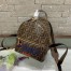 Fendi Brown Glazed Fabric Mini Backpack