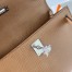 Hermes Kelly Pochette Handmade Bag In Chai Lizard Skin 